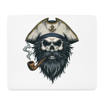 Capitaine Skull Sailor Bateau nautique Sea Lake - Tapis de souris (format paysage) - blanc - Devant