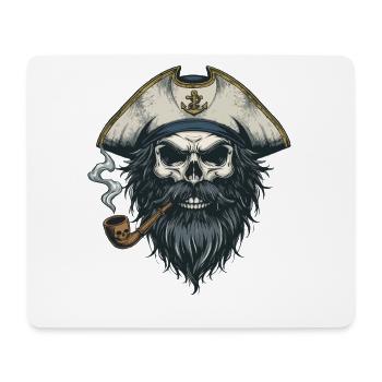 Capitaine Skull Sailor Bateau nautique Sea Lake - Tapis de souris (format paysage) - blanc - Devant