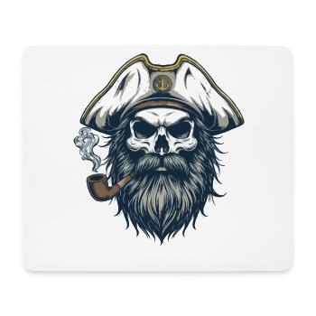 Capitaine Skull Sailor Bateau nautique Sea Lake - Tapis de souris (format paysage) - blanc - Devant