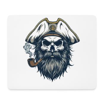 Capitaine Skull Sailor Bateau nautique Sea Lake - Tapis de souris (format paysage) - blanc - Devant