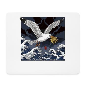 Seagulls steals Frieze Lustig - Mouse Pad (horizontal) - white - Front