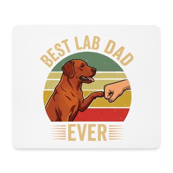 Best Lab Dad Ever – Foxred Labrador Design - Mouse Pad (horizontal) - white - Front