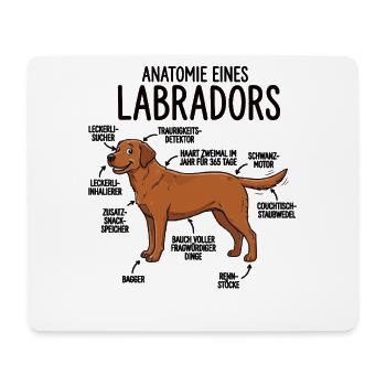 Anatomy of a Labrador – Funny Dog Design - Mouse Pad (horizontal) - white - Front