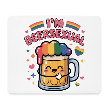 Je suis beersexual - Logo de Cool Beer - Tapis de souris (format paysage) - blanc - Devant