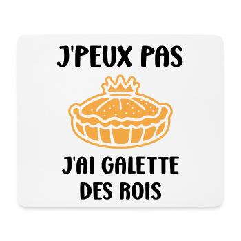 Humour galette des rois - Tapis de souris (format paysage) - blanc - Devant
