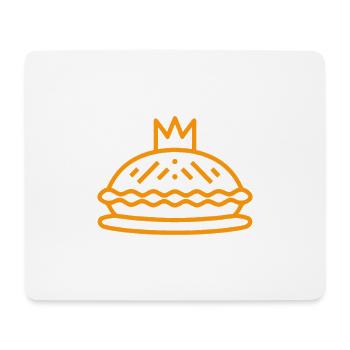 Humour galette des rois - Tapis de souris (format paysage) - blanc - Devant