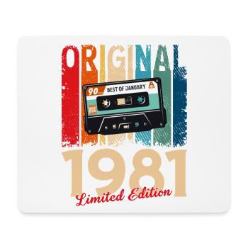 45th Birthday Cassette January 1981 - Mouse Pad (horizontal) - white - Front
