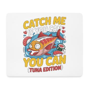 Sushi Attrape-moi si tu peux Amoureux de la cuisine japonaise - Tapis de souris (format paysage) - blanc - Devant