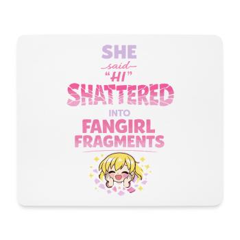 Une fangirl d’anime crie la réaction de l’anime - Tapis de souris (format paysage) - blanc - Devant
