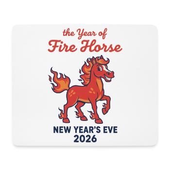 The Year of Fire Horse New Year's Eve 2026 - Mouse Pad (horizontal) - white - Front