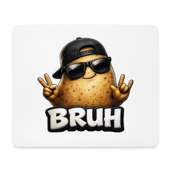 Bruh Kartoffel mit Sonnenbrille - Mousepad (Querformat) - Weiß - Vorne