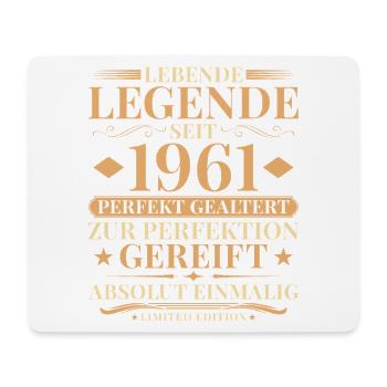 65th birthday Perfectly aged since 1961 - Mouse Pad (horizontal) - white - Front