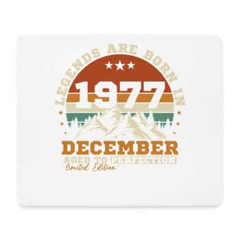 December 1977 Vintage Birthday Gift - Mouse Pad (horizontal) - white - Front