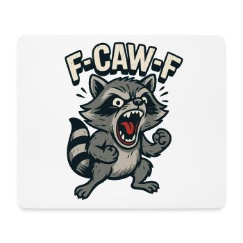 f caw f raton laveur, sort en colère - Tapis de souris (format paysage) - blanc - Devant