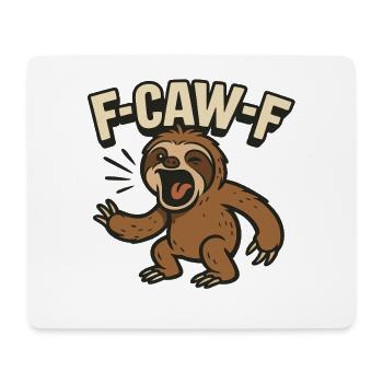F caw F Paresseux, Chemise Fatiguée Amusante - Tapis de souris (format paysage) - blanc - Devant