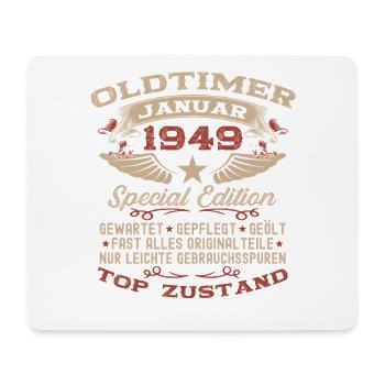 77th Birthday Gift Vintage Car January 1949 - Mouse Pad (horizontal) - white - Front