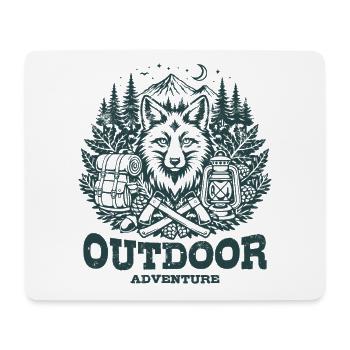 Outdoor Abenteuer | Natur - Camping - Wandern - Mousepad (Querformat) - Weiß - Vorne