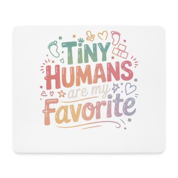 Kleine Menschen, meine Favoriten - Mousepad (Querformat) - Weiß - Vorne