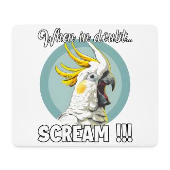 Creative gift for cockatoo and bird lovers - Mouse Pad (horizontal) - white - Front