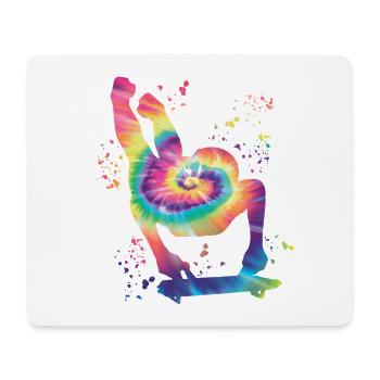 Skeleton Bobsleigh Winter Sports Sled - Mouse Pad (horizontal) - white - Front