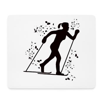 Cross-country skiing Cross-country skiing - Mouse Pad (horizontal) - white - Front