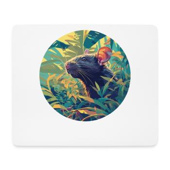 Ratten Ratte - Mousepad (Querformat) - Weiß - Vorne