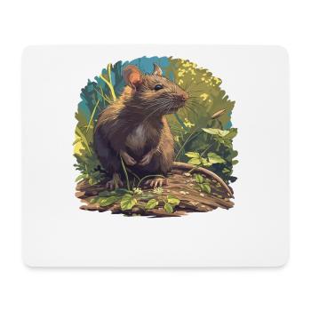 Ratten Ratte - Mousepad (Querformat) - Weiß - Vorne