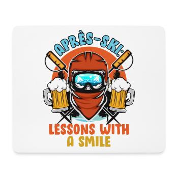 Skilehrer APRES-SKI LESSONS WITH A SMILE Lustig - Mousepad (Querformat) - Weiß - Vorne