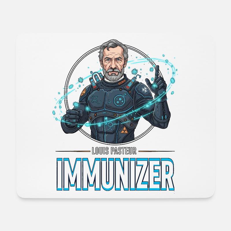 Pasteur-Immunizer-Rüstung - Mousepad (Querformat) - Weiß