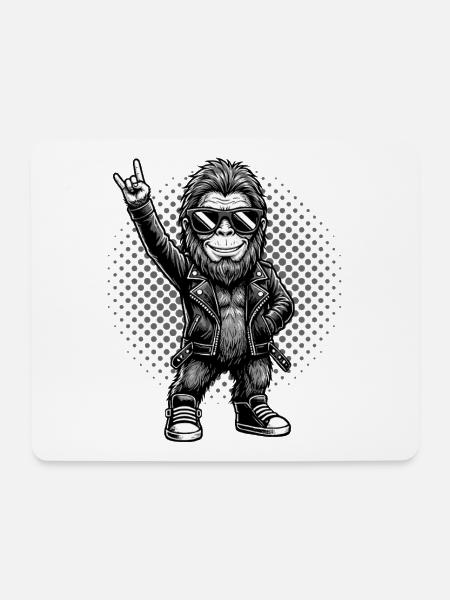 Rock, Rocker, Rock Musik, Heavy Metal, Rock Hand - Mousepad (Querformat) - Weiß