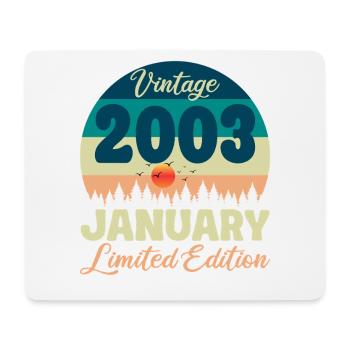 Anniversaire Janvier 2003 Cadeau Vintage Limited - Tapis de souris (format paysage) - blanc - Devant
