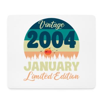 Anniversaire Janvier 2004 Cadeau Vintage Limited - Tapis de souris (format paysage) - blanc - Devant