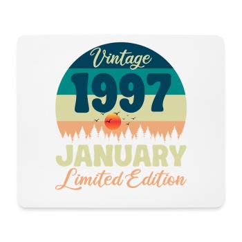 Anniversaire Janvier 1997 Cadeau Vintage Limited - Tapis de souris (format paysage) - blanc - Devant