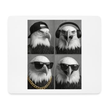Aigle - Tapis de souris (format paysage) - blanc - Devant