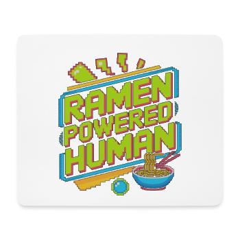 Ramen Powered Human Loves Noodle Bowl Ramen Chef - Mouse Pad (horizontal) - white - Front