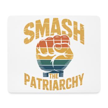 Smash the Patriarchy – Feminismus Logo T-Shirt - Mousepad (Querformat) - Weiß - Vorne