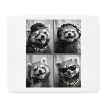 petit panda - Tapis de souris (format paysage) - blanc - Devant