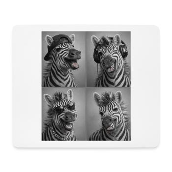 Zebra - Mouse Pad (horizontal) - white - Front