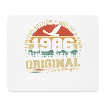 Anniversaire original Vintage 1986 Born Retro - Tapis de souris (format paysage) - blanc - Devant