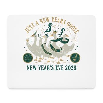 Nur eine Silvestergans Silvester 2026 - Mousepad (Querformat) - Weiß - Vorne