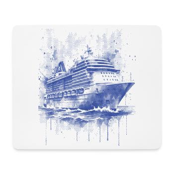 bateau de croisière - Design voyage sur l'océan - Tapis de souris (format paysage) - blanc - Devant