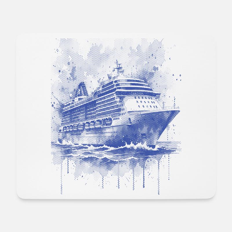 Kreuzfahrtschiff – Ozeanreise-Design - Mousepad (Querformat) - Weiß
