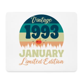 Geburtstag Januar 1993 Geschenk Vintage Limited - Mousepad (Querformat) - Weiß - Vorne
