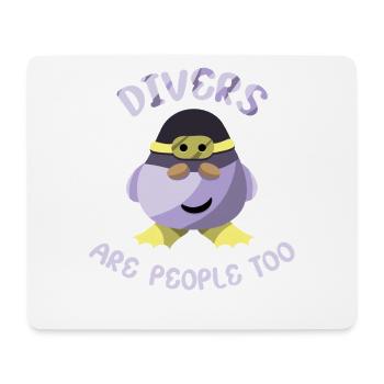 Diving Diver Snorkeling Recreational Diver - Mouse Pad (horizontal) - white - Front