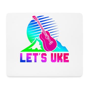 Hawaiian Ukulele Uke Retro 80s 90s - Mouse Pad (horizontal) - white - Front
