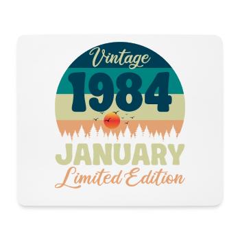Anniversaire Janvier 1984 Cadeau Vintage Limited - Tapis de souris (format paysage) - blanc - Devant