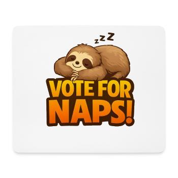 Votez pour le design du paresseux dormeur Naps - Tapis de souris (format paysage) - blanc - Devant