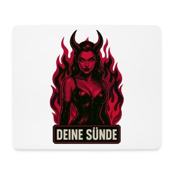 Deine Sünde Dämonin, dark gothic verführung - Mousepad (Querformat) - Weiß - Vorne