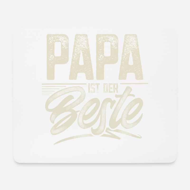 Papa Ist Der Beste - Mousepad (Querformat) - Weiß