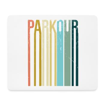 Parkour Retro Vintage - Mousepad (Querformat) - Weiß - Vorne